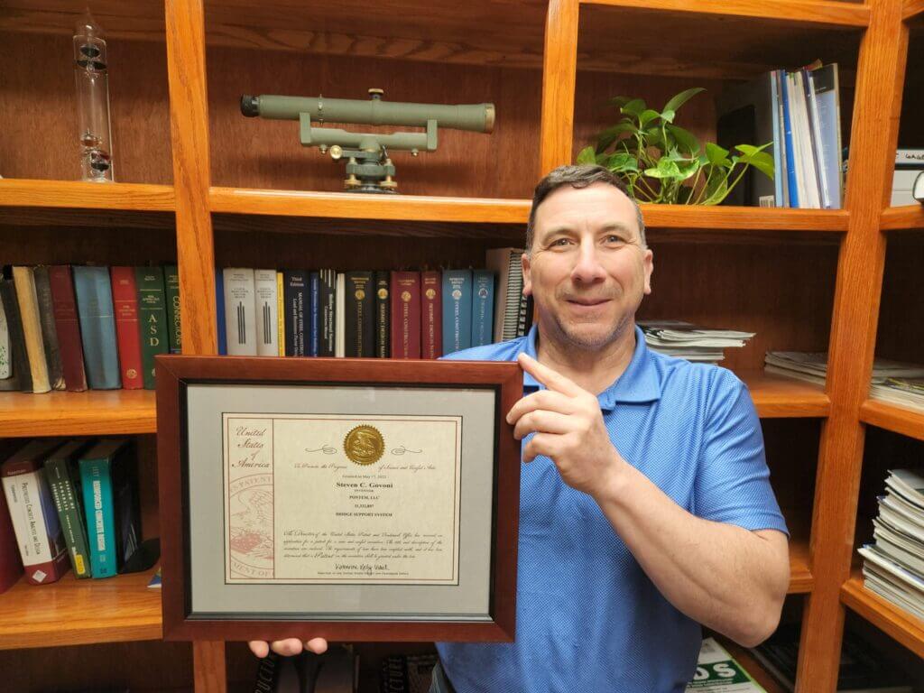 Steve with Patent Award 2022 06 09